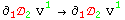 ∂_1^ _2^ v_ ^1→∂_1^ _2^ v_ ^1