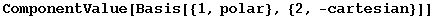 ComponentValue[Basis[{1, polar}, {2, -cartesian}]]