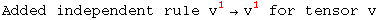 Added independent rule v_ ^1→v_ ^1 for tensor v