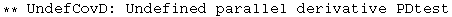 ** UndefCovD: Undefined parallel derivative PDtest