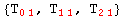 {T_ (01)^&nbsp;&nbsp;, T_ (11)^&nbsp;&nbsp;, T_ (21)^&nbsp;&nbsp;}