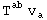 T_&nbsp;&nbsp;^ab v_a^ 