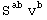 S_&nbsp;&nbsp;^ab v_ ^b